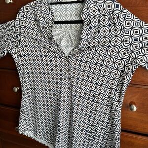 Geometric Patterned Women's Top